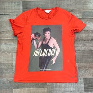 Eleven Paris Orange David Hasselhoff Influencer T shirt